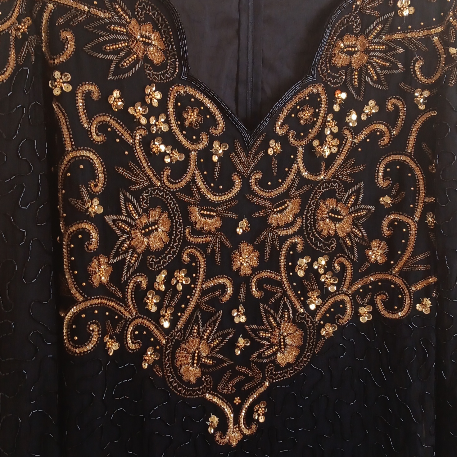 Vintage Laurence Kazar Sequin Dress 3x New Without Tags